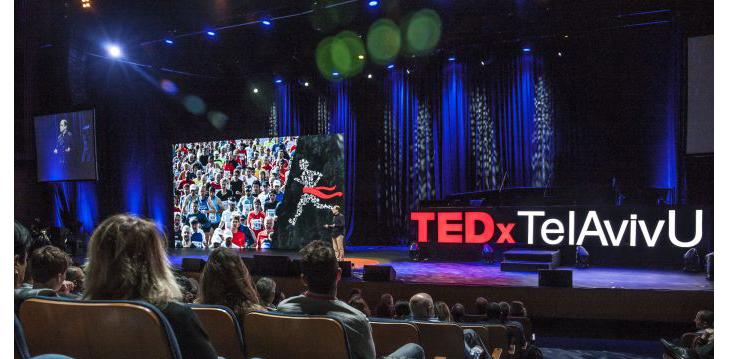 Prof. Noam Shomron (Medicine Faculty) giving a TEDx talk, Tel Aviv University (Photo courtesy of Gilad Adin)